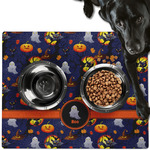 Halloween Night Dog Food Mat - Large w/ Name or Text