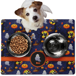 Halloween Night Dog Food Mat - Medium w/ Name or Text