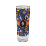 Halloween Night 2 oz Shot Glass -  Glass with Gold Rim - Set of 4 (Personalized)