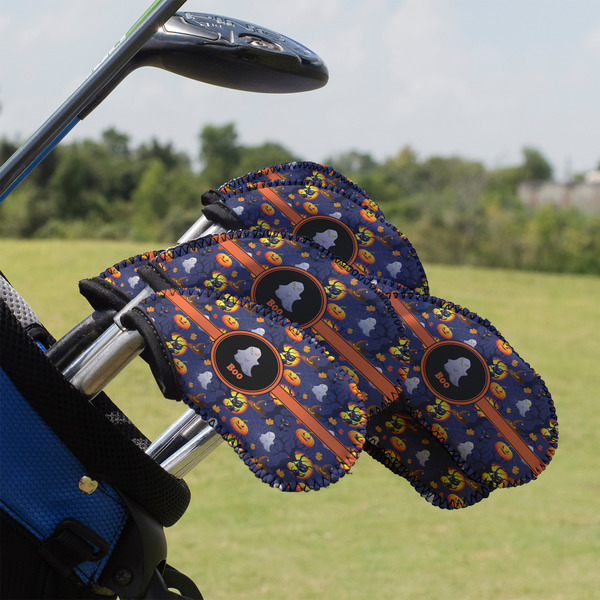 Custom Halloween Night Golf Club Iron Cover - Set of 9 (Personalized)