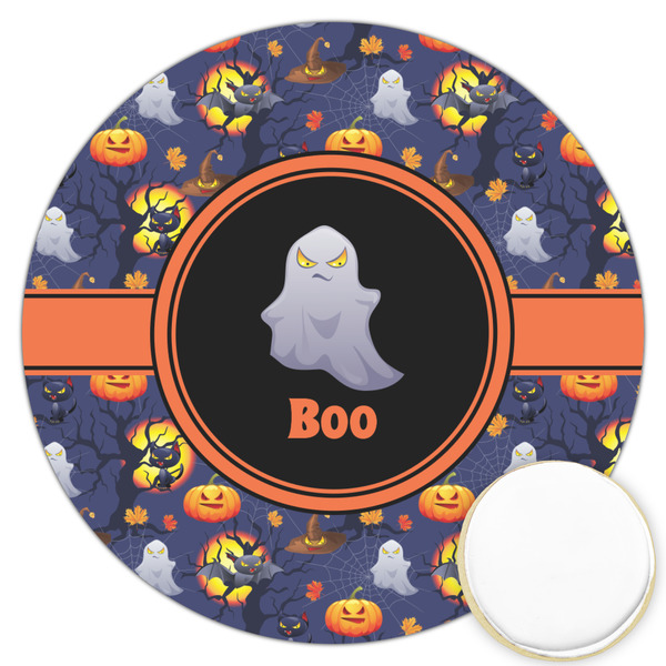 Custom Halloween Night Printed Cookie Topper - 3.25" (Personalized)