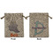 Halloween Night Medium Burlap Gift Bag - Front and Back