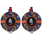 Halloween Night Metal Ball Ornament - Front and Back