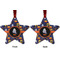 Halloween Night Metal Star Ornament - Front and Back