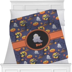 Halloween Night Minky Blanket - Toddler / Throw - 60"x50" - Double Sided (Personalized)
