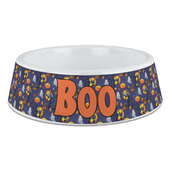 Halloween Night Plastic Dog Bowl - Large (Personalized)