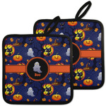 Halloween Night Pot Holders - Set of 2 w/ Name or Text