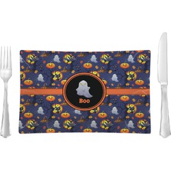 Halloween Night Rectangular Glass Lunch / Dinner Plate - Single or Set (Personalized)
