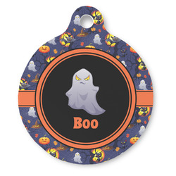 Halloween Night Round Pet ID Tag - Large (Personalized)