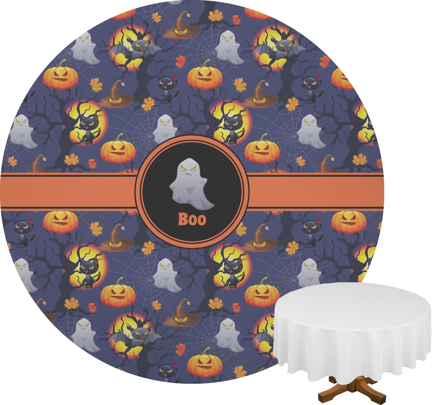 Halloween Night Round Tablecloth (Personalized ...