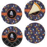 Halloween Night Set of 4 Glass Appetizer / Dessert Plate 8" (Personalized)