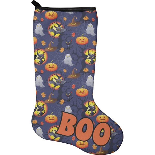 Custom Halloween Night Holiday Stocking - Single-Sided - Neoprene (Personalized)