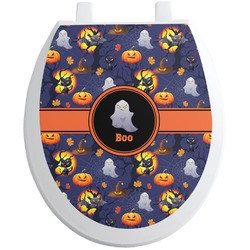 Halloween Night Toilet Seat Decal - Round (Personalized)