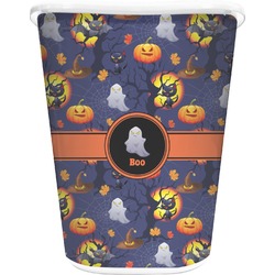 Halloween Night Waste Basket - Double Sided (White) (Personalized)