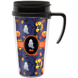 Halloween Night Acrylic Travel Mug with Handle (Personalized)