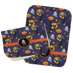 Halloween Night Burp Cloths - Fleece - Set of 2 w/ Name or Text