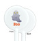 Halloween Night White Plastic 5.5" Stir Stick - Single Sided - Round - Front & Back