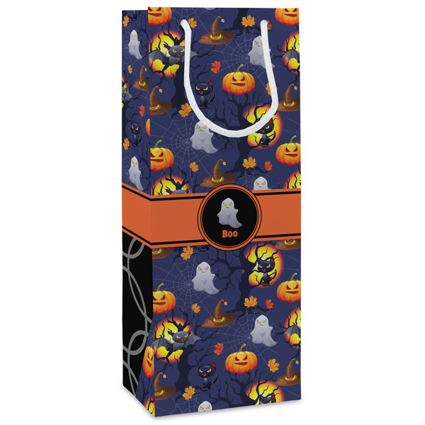 Custom Halloween Night Wine Gift Bags - Gloss (Personalized)