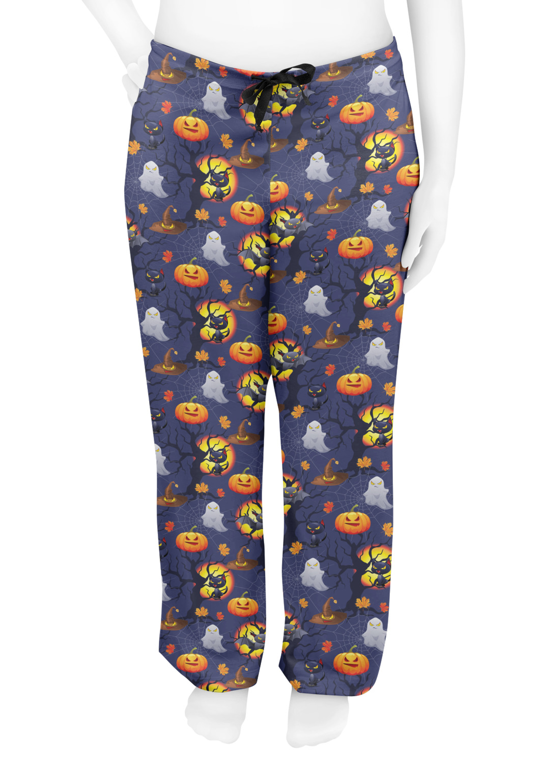 Custom Halloween Night Womens Pajama Pants - 2XL | YouCustomizeIt