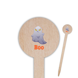 Halloween Night Round Wooden Food Picks (Personalized)
