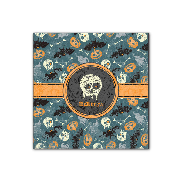 Custom Vintage / Grunge Halloween Wood Print - 12x12 (Personalized)