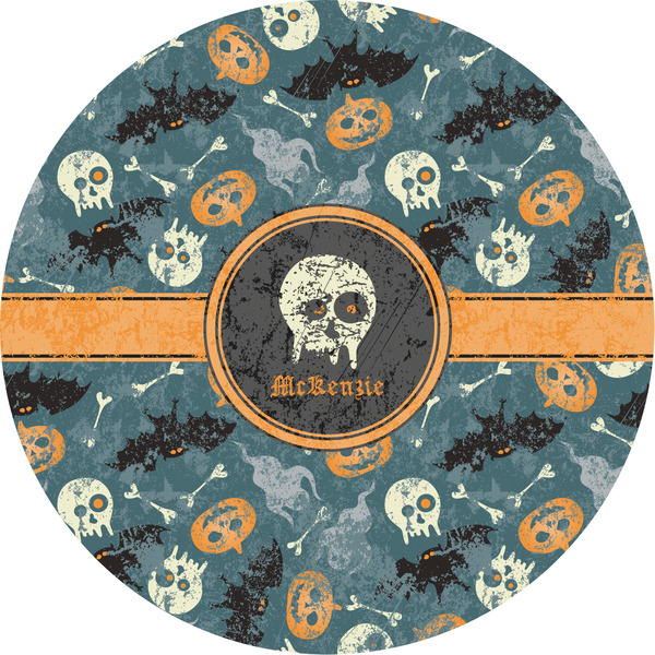 Custom Vintage / Grunge Halloween Multipurpose Round Labels - 5" (Personalized)