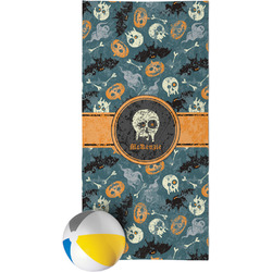 Vintage / Grunge Halloween Beach Towel (Personalized)