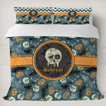 Vintage / Grunge Halloween Duvet Cover Set - King (Personalized)