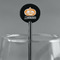 Vintage / Grunge Halloween Black Plastic 5.5" Stir Stick - Round - Main