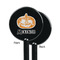 Vintage / Grunge Halloween Black Plastic 5.5" Stir Stick - Single Sided - Round - Front & Back