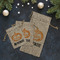 Vintage / Grunge Halloween Burlap Gift Bags - LIFESTYLE (Flat lay)