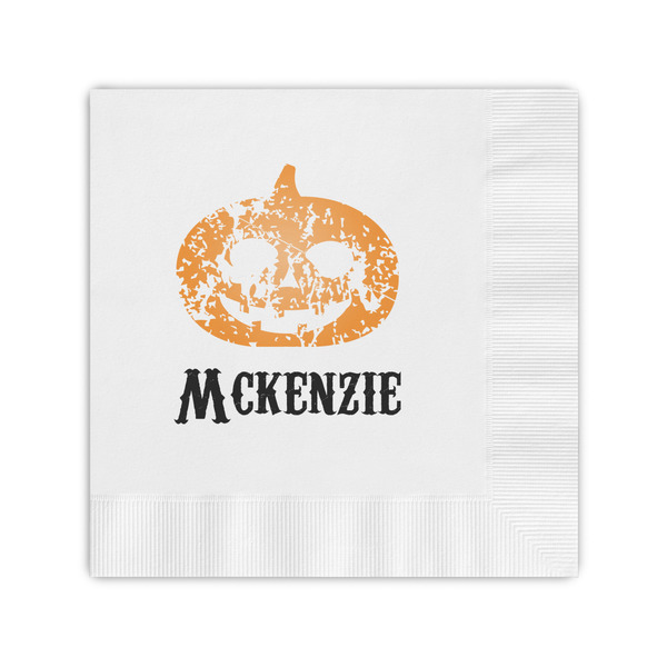 Custom Vintage / Grunge Halloween Coined Cocktail Napkins (Personalized)