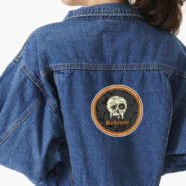 Custom Vintage / Grunge Halloween Twill Iron On Patch - Custom Shape - X-Large (Personalized)