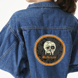 Vintage / Grunge Halloween Twill Iron On Patch - Custom Shape - 2XL - Set of 4 (Personalized)