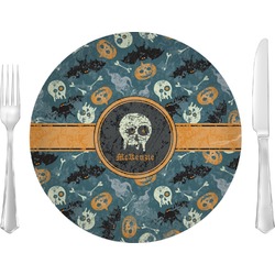 Vintage / Grunge Halloween 10" Glass Lunch / Dinner Plates - Single or Set (Personalized)