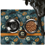 Vintage / Grunge Halloween Dog Food Mat - Large w/ Name or Text