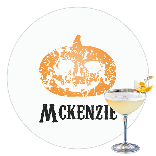 Custom Vintage / Grunge Halloween Printed Drink Topper - 3.5" (Personalized)