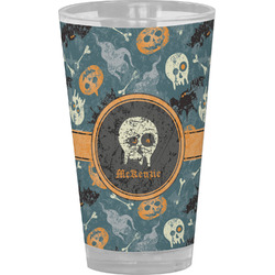 Vintage / Grunge Halloween Pint Glass - Full Color (Personalized)