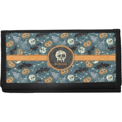 Vintage / Grunge Halloween Canvas Checkbook Cover (Personalized)