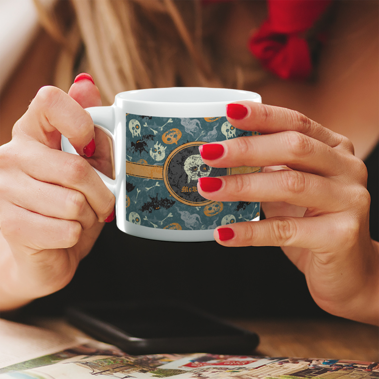 https://www.youcustomizeit.com/common/MAKE/285858/Vintage-Grunge-Halloween-Espresso-Cup-6oz-Double-Shot-LIFESTYLE-Woman-hands-cropped.jpg?lm=1666304976