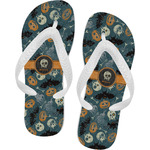 Vintage / Grunge Halloween Flip Flops - Large (Personalized)