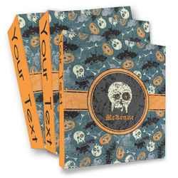 Vintage / Grunge Halloween 3 Ring Binder - Full Wrap (Personalized)