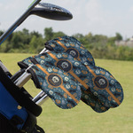 Vintage / Grunge Halloween Golf Club Iron Cover - Set of 9 (Personalized)