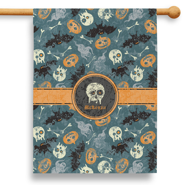 Custom Vintage / Grunge Halloween 28" House Flag - Double Sided (Personalized)