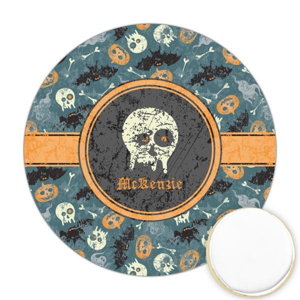 Custom Vintage / Grunge Halloween Printed Cookie Topper - 2.5" (Personalized)