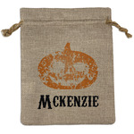 Vintage / Grunge Halloween Burlap Gift Bag (Personalized)