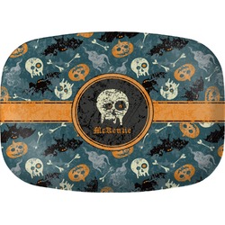 Vintage / Grunge Halloween Melamine Platter (Personalized)