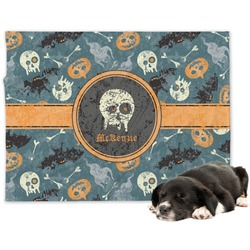 Vintage / Grunge Halloween Dog Blanket - Regular (Personalized)