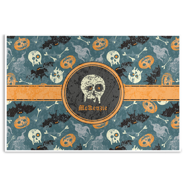 Custom Vintage / Grunge Halloween Disposable Paper Placemats (Personalized)