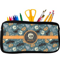 Vintage / Grunge Halloween Neoprene Pencil Case (Personalized)